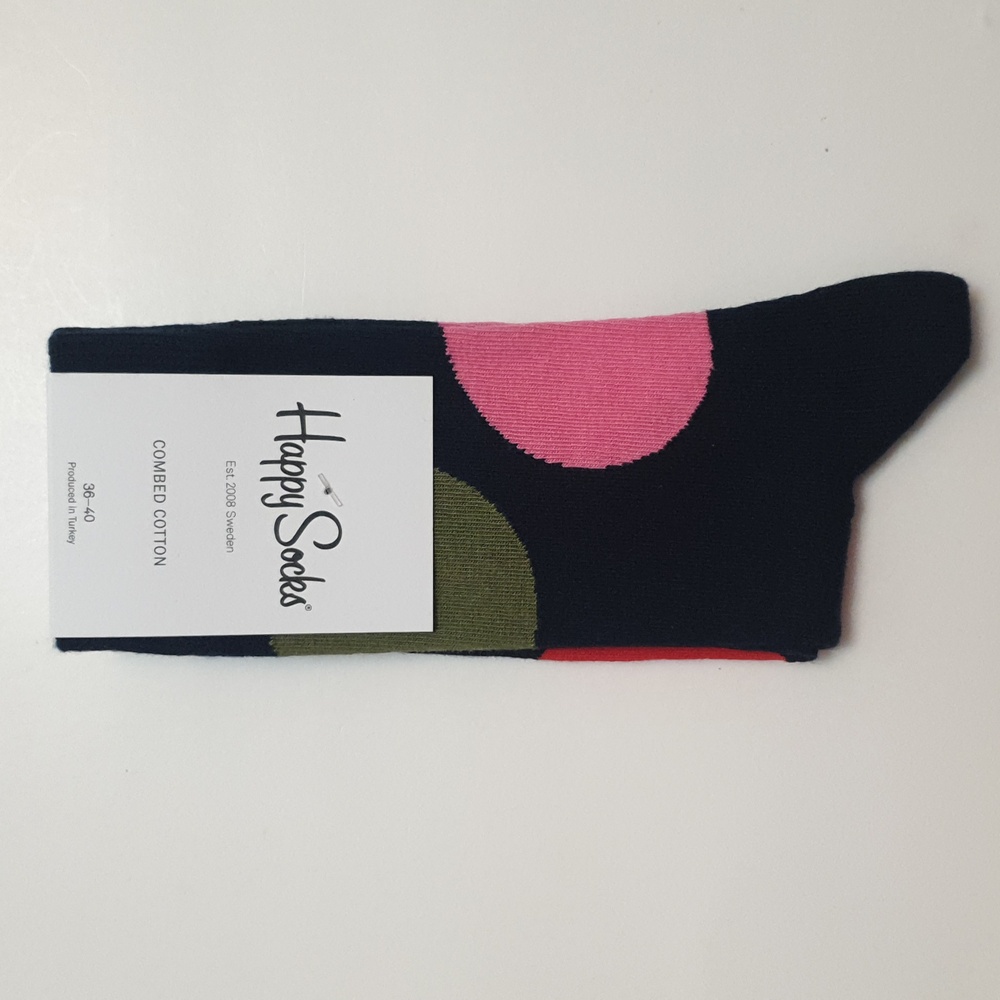 Happy Socks Women Socks EU 36-40, US 5.5 - 9.5 Brand New Combed Cotton #49 - Picture 2 of 4